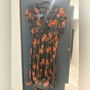 1X Cotton floral dress NWT
